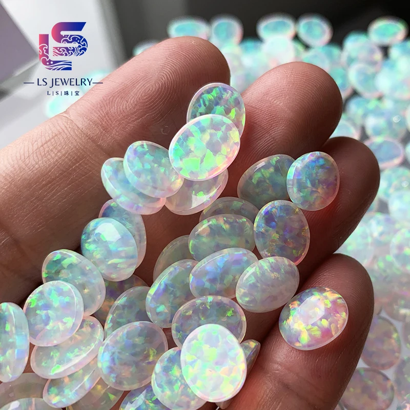 Jewelry Factory Resin Free Lab Created Jelly Opal Cabochon Wholesale Colors Synthetic Opal Stone