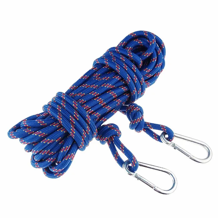 CE certification 11mm Outdoor Safety Static Rock Climbing Rope, Escape Rope, Rappelling Rope Parachute Rope