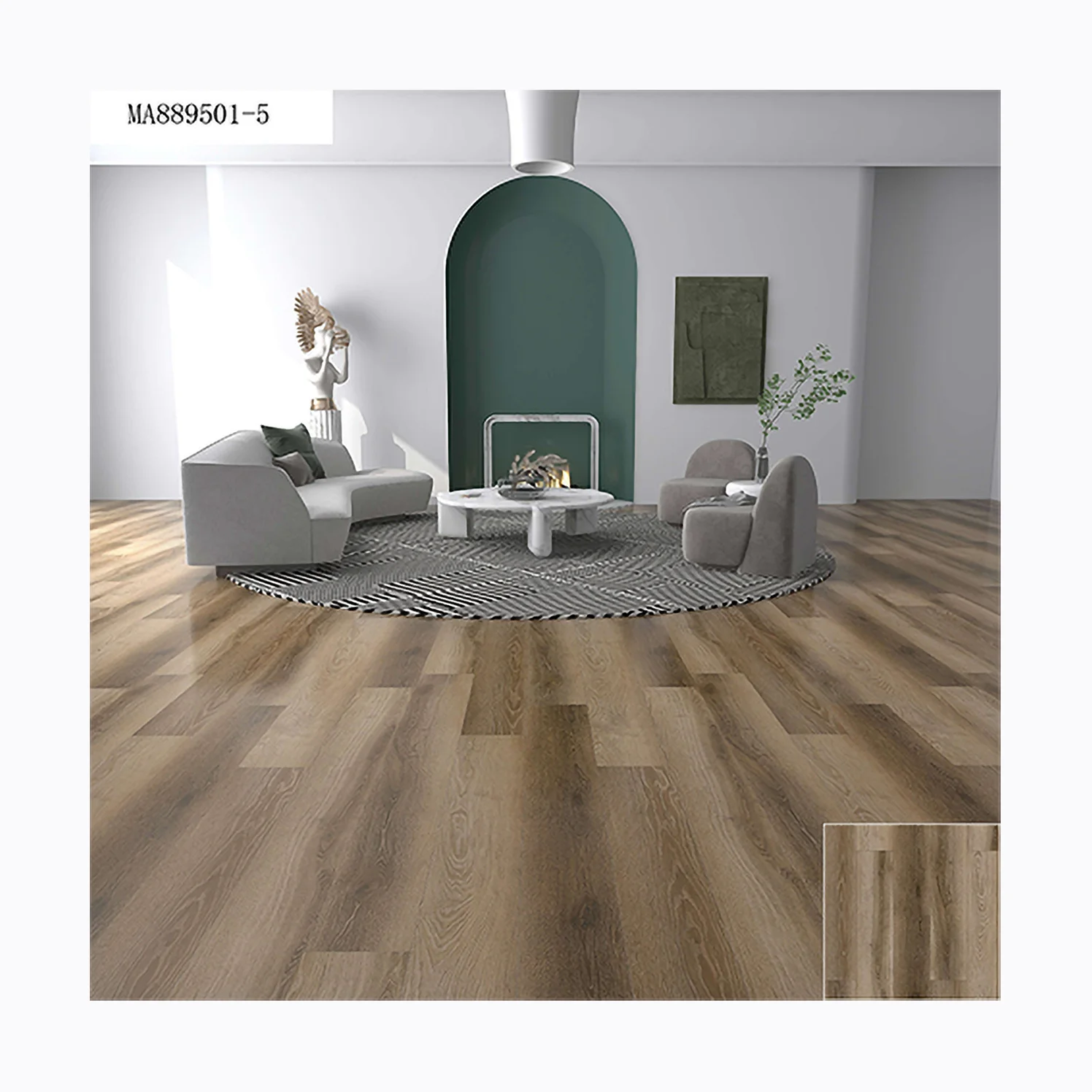 4mm-8mm Fashion Lock Vinyl Plastic Floor Wood Grain SPC Click Flooring For Indoor