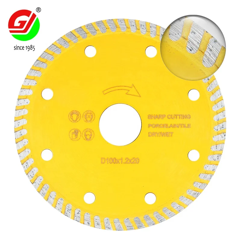 GJ Hot Sale 4.5 Inch 115mm Ultra-thin Turbo Diamond Saw Blade For Cutting Ceramic Tile Ceramic Granite Marble