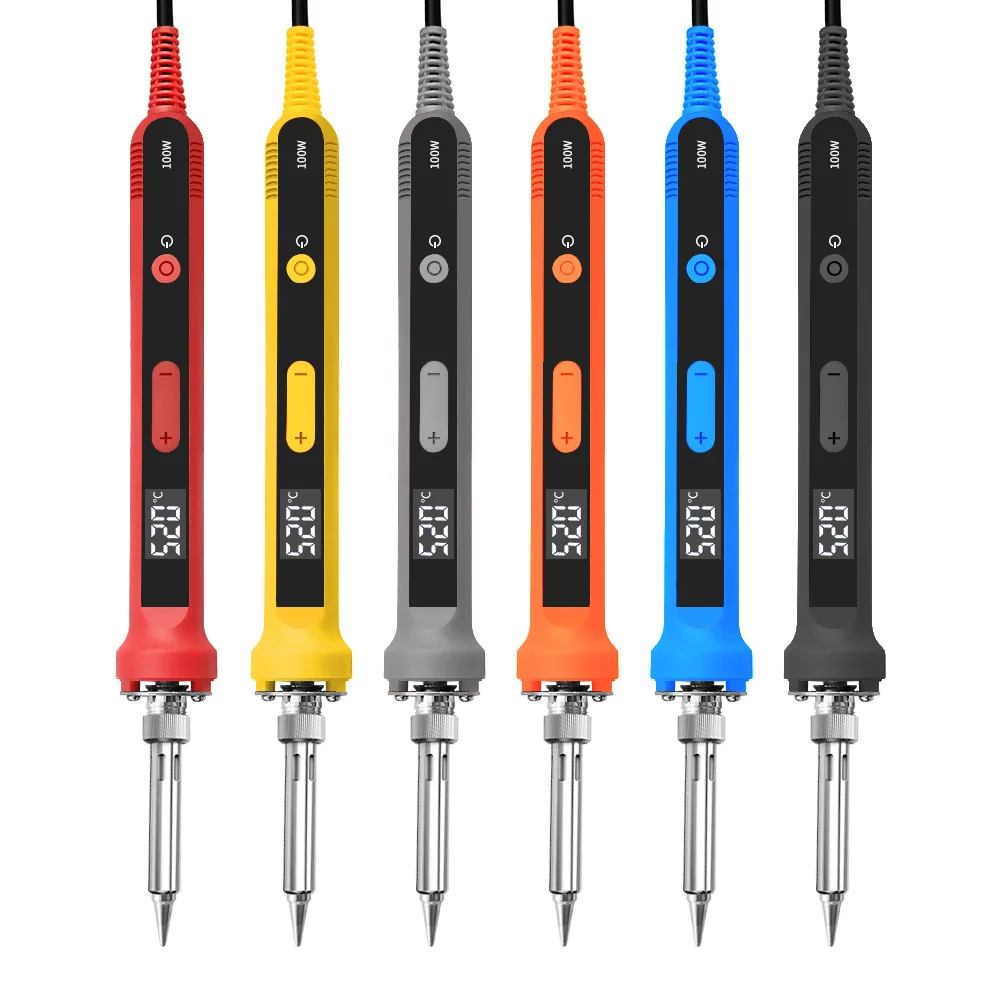 100W Digital Display Electric Soldering Iron Adjustable Temperature Constant Iron Internal Heating Household Iron Soldering