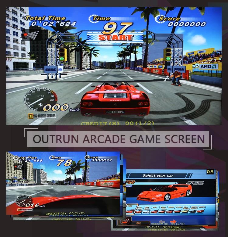 New 32 Inch Luxury Outrun Car Video Arcade Car Racing Game Machine Driving Simulator 3D Car Racing Game Machine