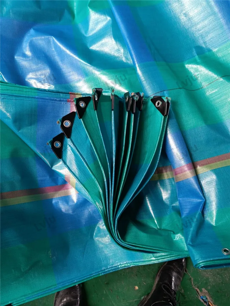 Lvju Waterproof Blue Oversize Pe Tarpaulin 60x60ft 200gsm Anti UV Poly Tarp PE Tarpaulin