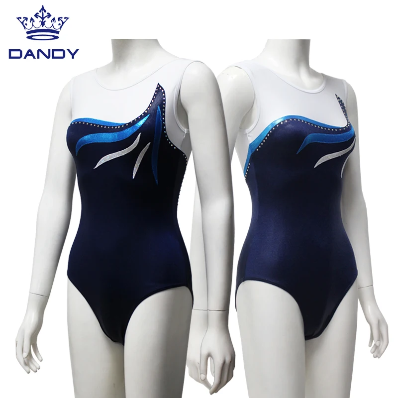 Custom high quality kid clothes gymnastics leotards children sexy school girl dance wear