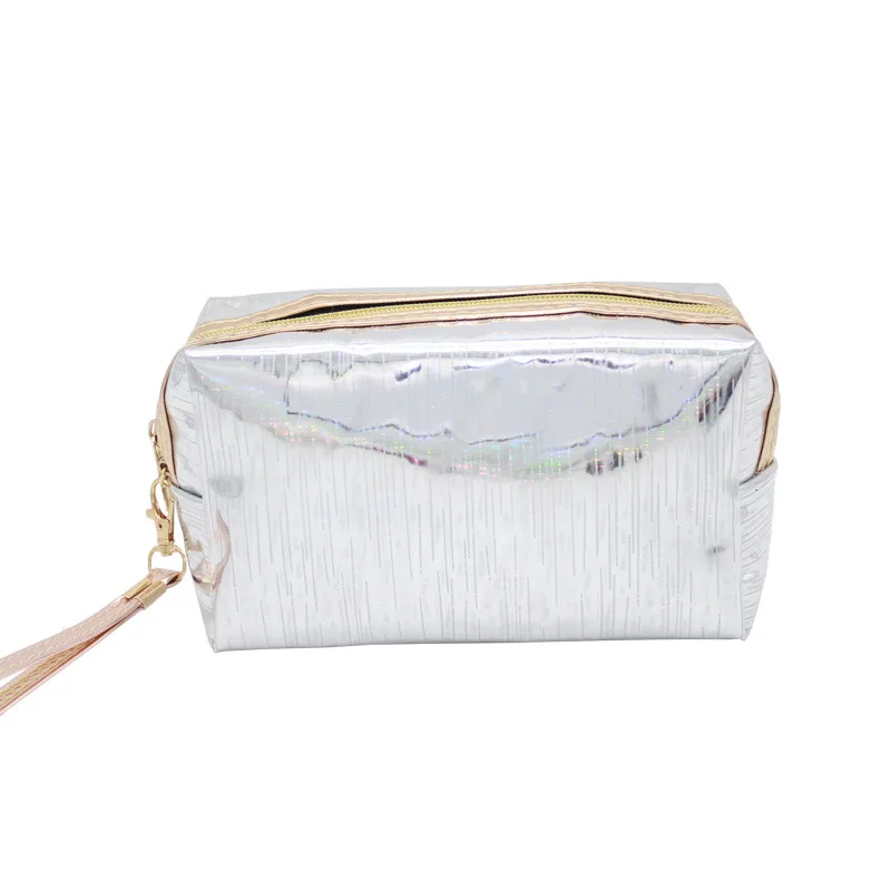 Hologram Cosmetic Bags & Cases Customized Glitter Makeup Bag Metallic Beauty Bags Pouch