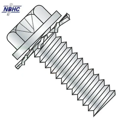 NBHC014SC Hex Phillips Cap Head External Tooth Sems Screw With Square Washer