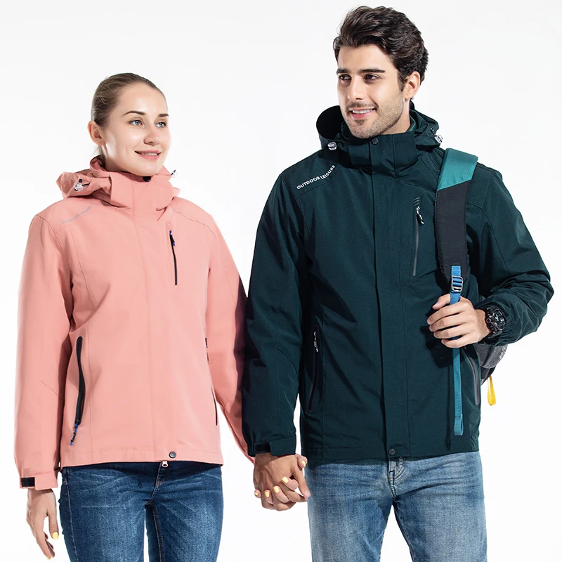 Women mens Winter Warm Water-Resistant padding jacket lining jacket 2 in 1 Outdoor Ski Skating coat