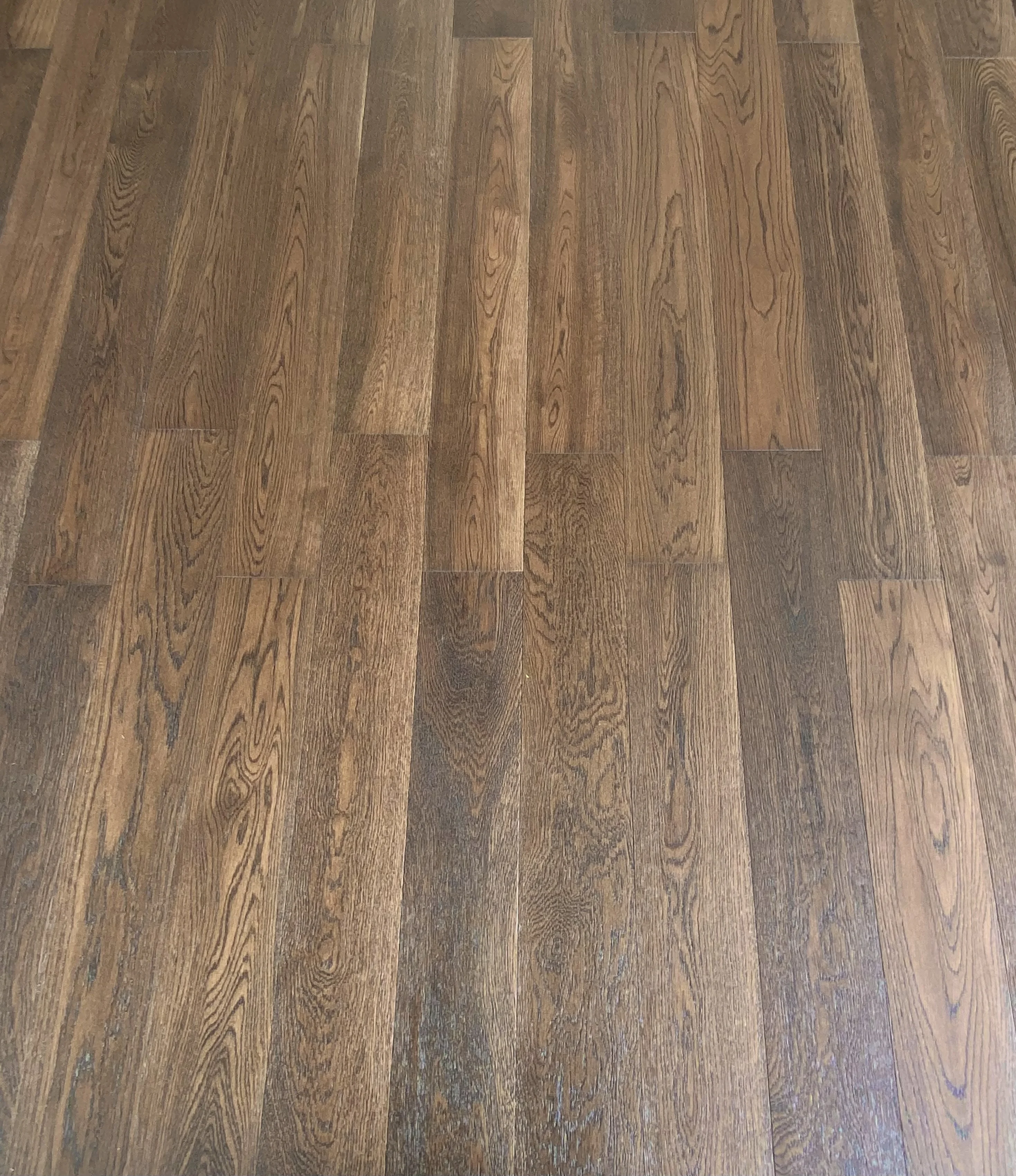 Brushed oak Three Layer Engineered Wood timber Flooring dark color 15mm wood parquet flooring