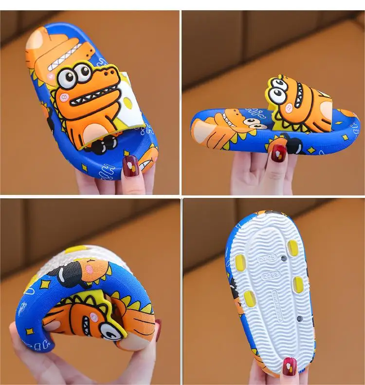 1-6 Years Kids Slippers Boys Cartoon Animal Anti-Slip Soft Summer Baby Slippers Beach Sandals Slipper Kids