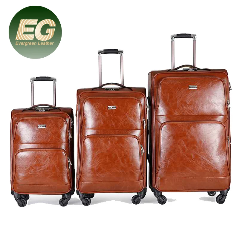 EA156 trolley 20/24/28 inches hard set 3 piece luggages travel luxury customized designer carry on suitcase leather luggage bag