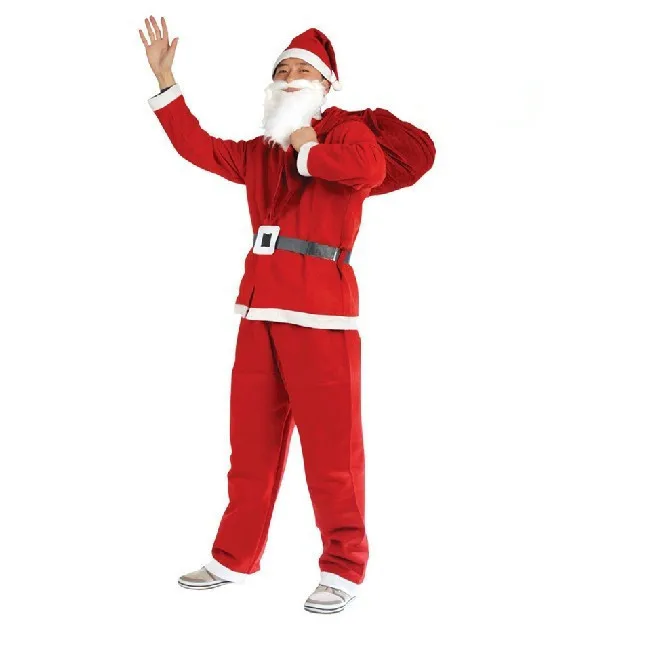 
5 sets of Santa Claus costumes non-woven items Santa Claus costume 