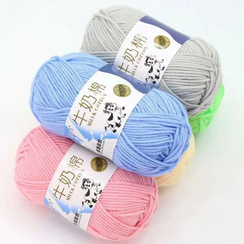 High Quality Cotton Yarn Milk Crochet Cotton Knitting Yarn Baby Yarn Knitting Wool Thick Yarn For Knitting Threads Hand Knit