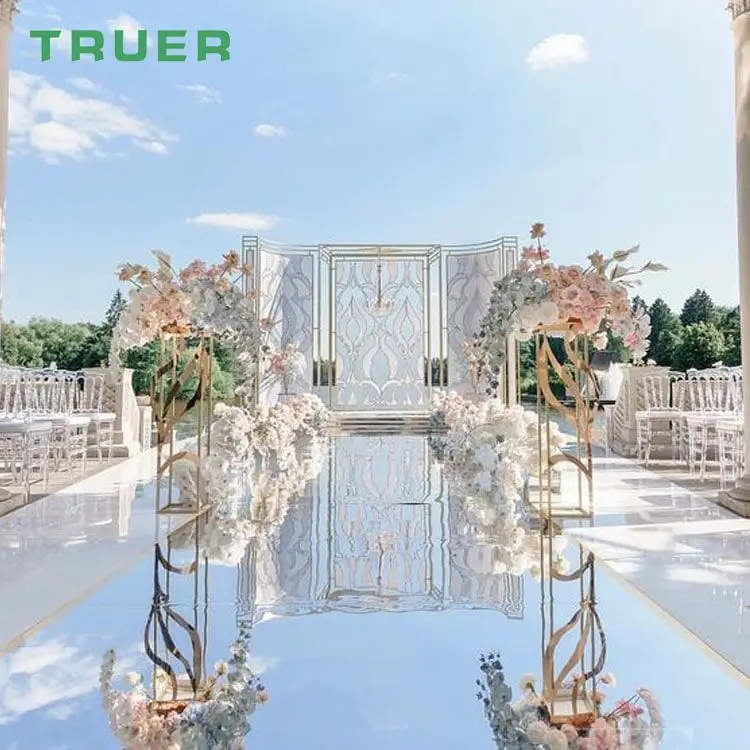 Reflective Mirror Panel wedding Decorative dance Silver Acrylic Mirror Sheets Aisle walkway Wedding Mirror floor acrylic sheet