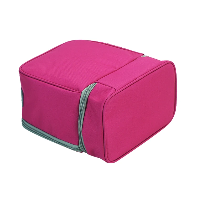Large Capacity Reusable Green Insulated Cooler Lunch Bag Thermal Compartment Waterproof Letter Pattern Design