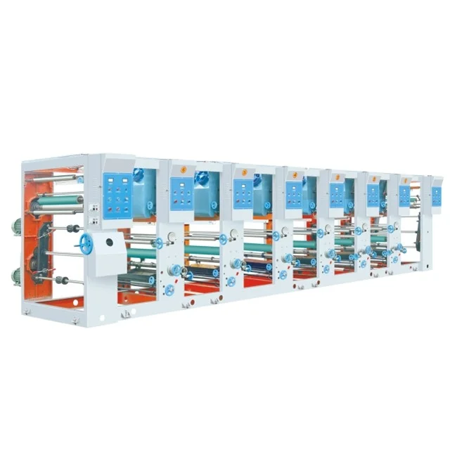 Electronical Line Shaft Roto Gravure Printing Machine For PVC Plastic Film Roll Ordinary Economic Gravure Printing Machinery