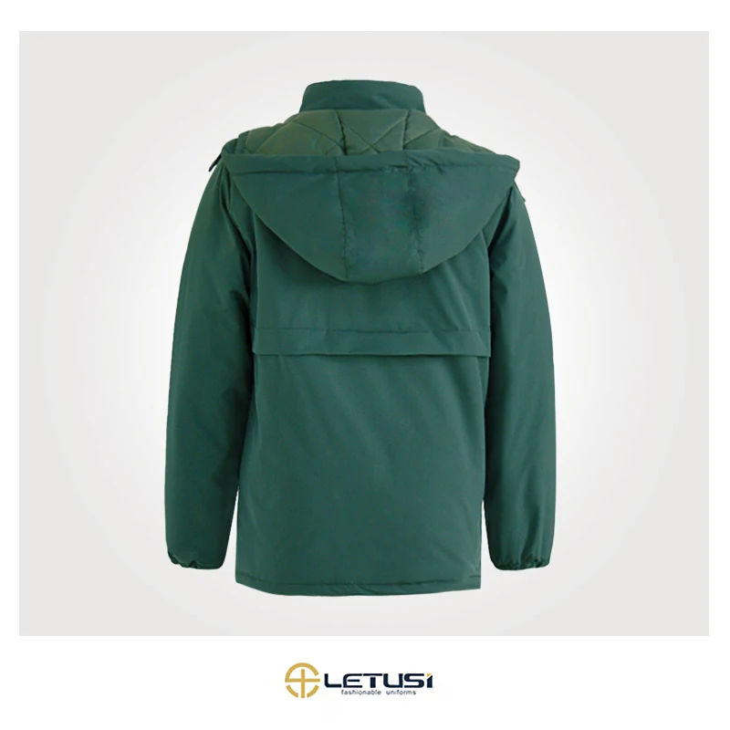 Letusi OEM ODM Thick Cotton Fabric Warm Coat Winter School Uniforms Primary Jacket Hoodies