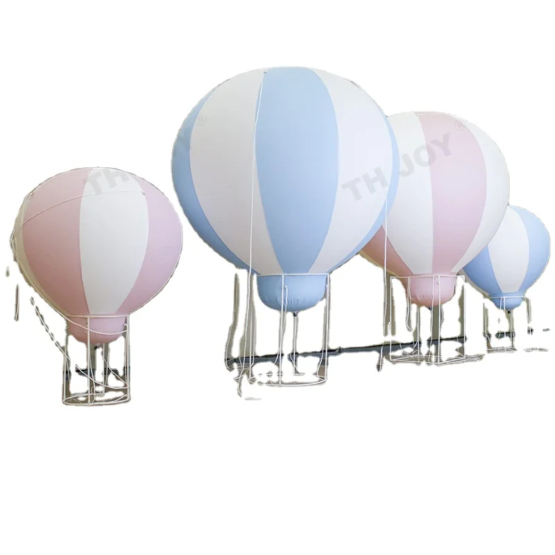 5ft PVC Half Hot Air Balloon Inflatable Hanging Balloons for Baby Shower Party Kids Birthday Event Show Exhibition Decoration
