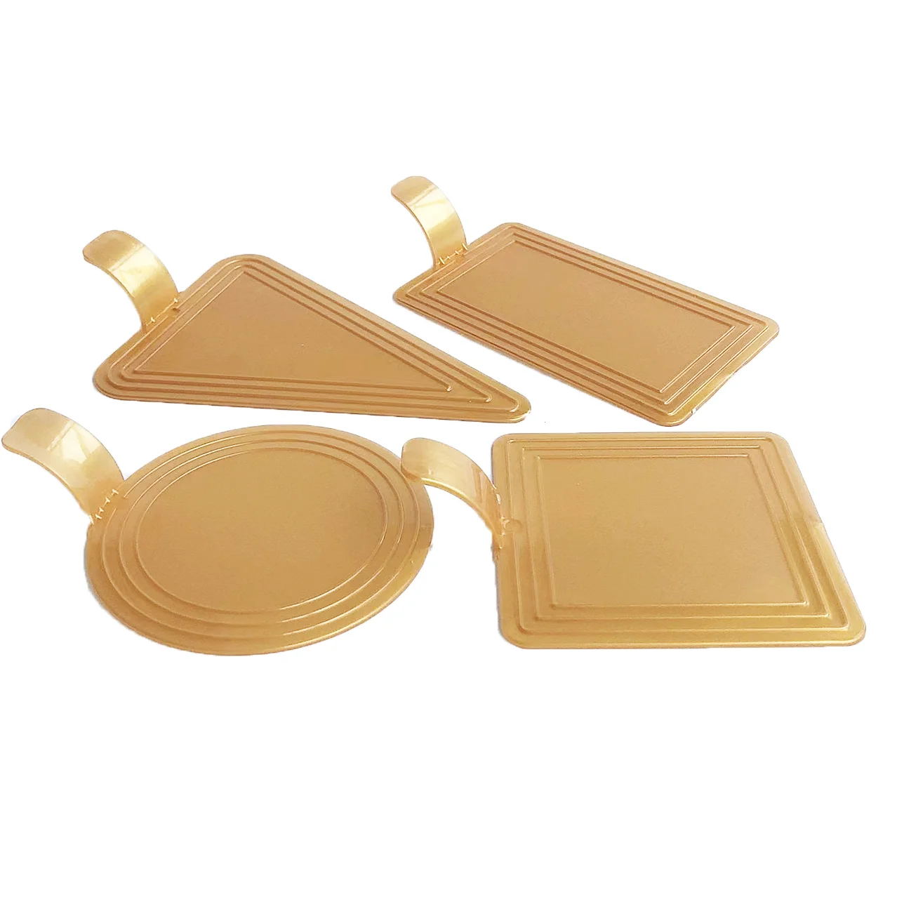 Wholesale Plastic Gold Silver Black Cake Boards PS Cake Bakery Pastry Base Disposable Birthday Wedding Small Cake Base Tray