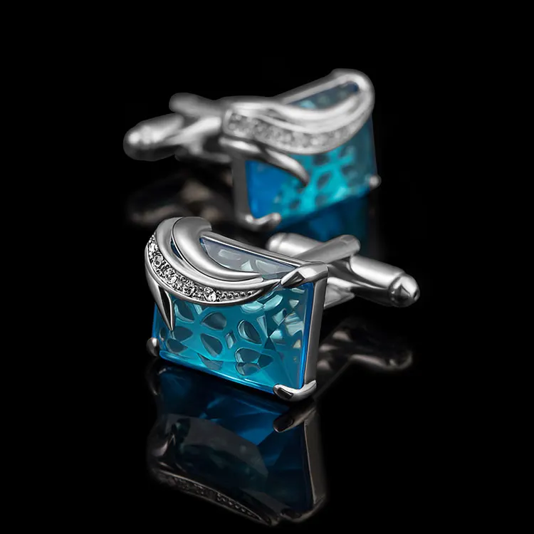 Free Sample Cufflink Elegant Silver Jewelry Cufflinks Custom Made Fashion Cufflinks