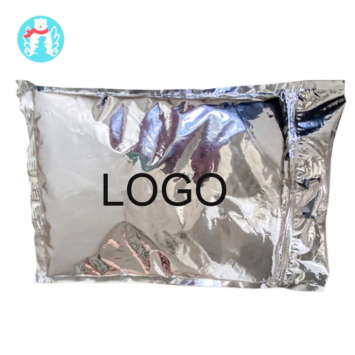 Portable ziplock silver aluminum foil package thermal insulated cooler bag for food