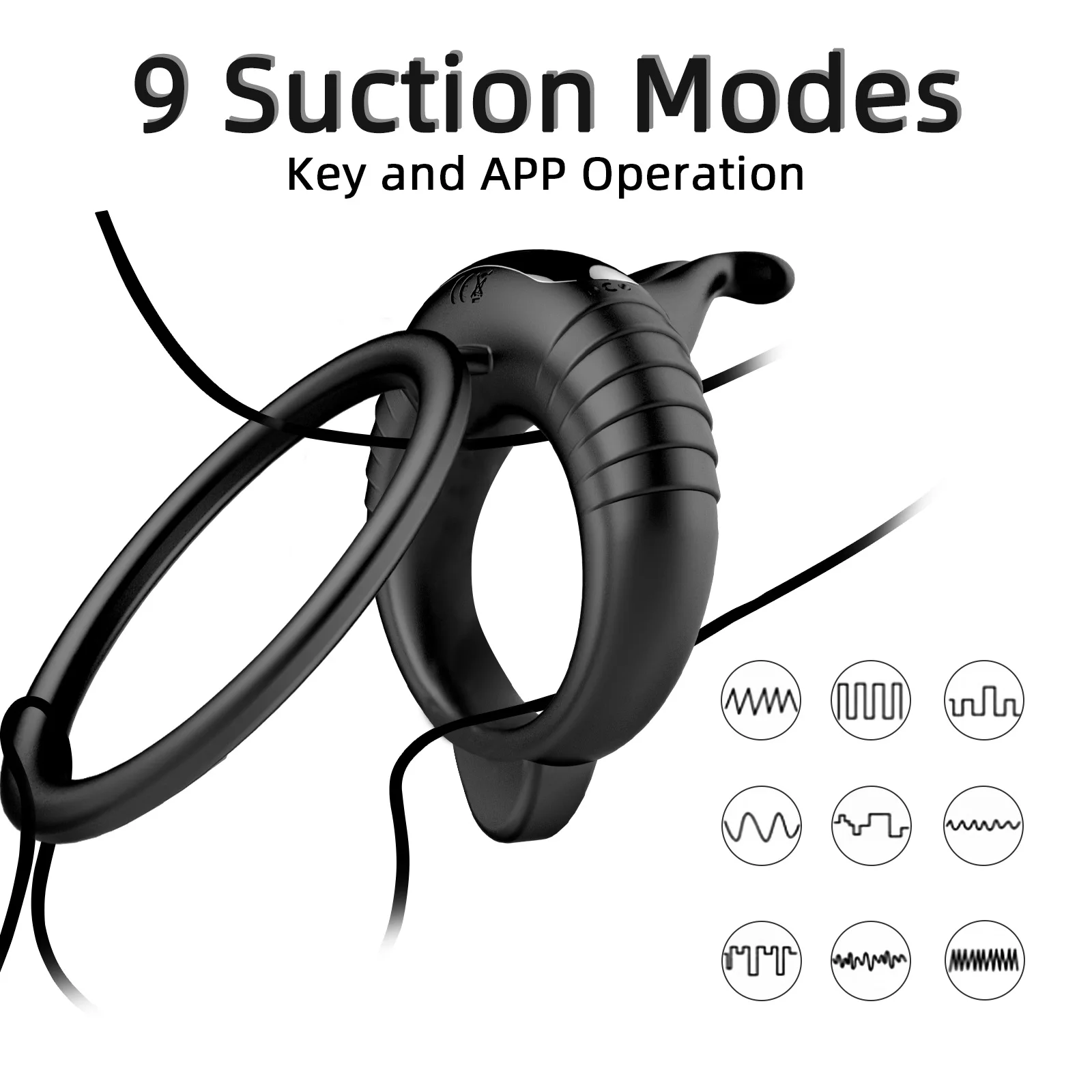 Hot Selling Silicone Male Cock Ring Delay Ejaculation APP Control Penis Ring Vibrator Toys For Man
