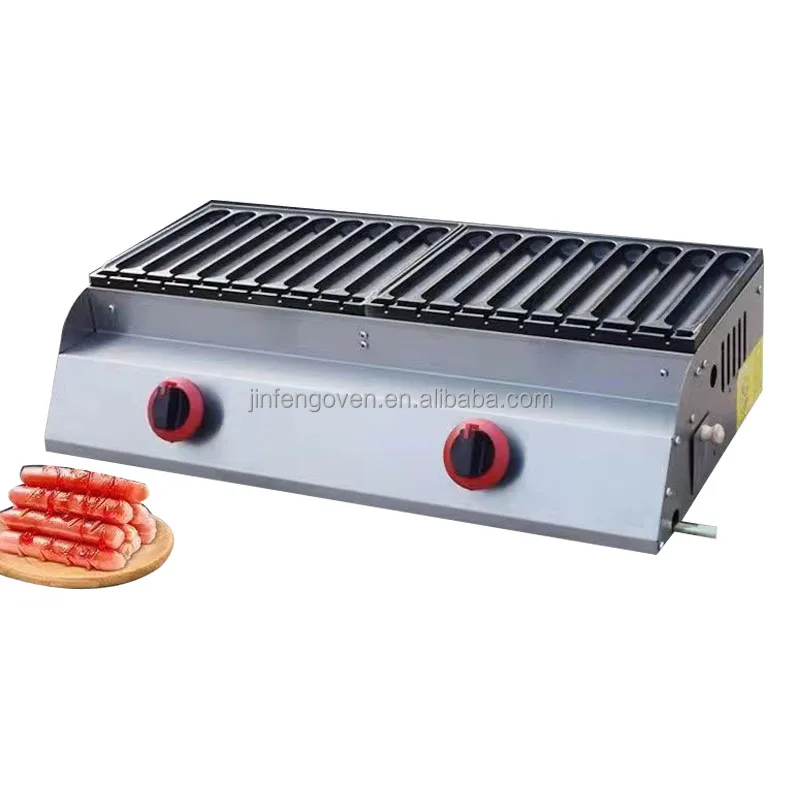 Full automatic gas sausage roaster / sausage type snack / commercial sausage roaster