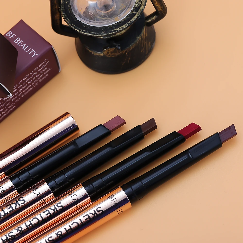 Wholesale All in One High Quality Vegan Waterproof Lip Liner Supplier Private Label Brown Mineral Cream Lip Liner with Logo