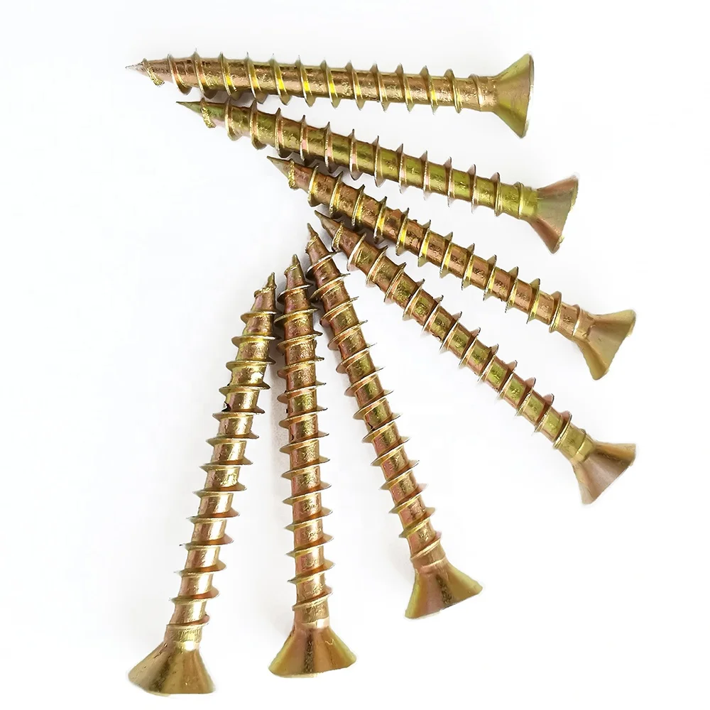Countersunk head wood chipboard screws zinc plated galvanized direct factory price