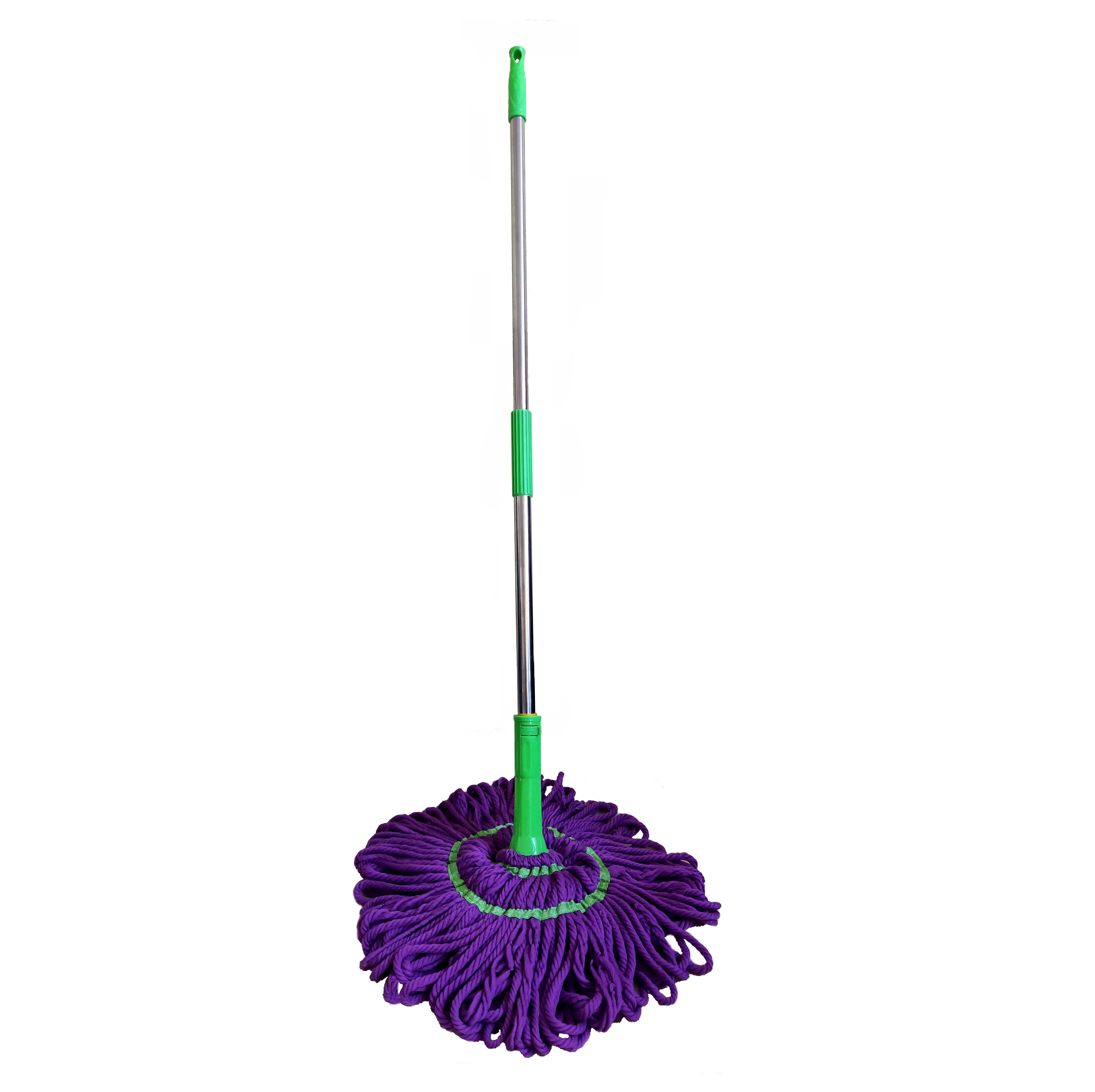 Wholesale Super Magic Microfiber Cloth Floor Mop Twist Card Slot Gray And Violet Head Modern New Design 360 Rotating Mop