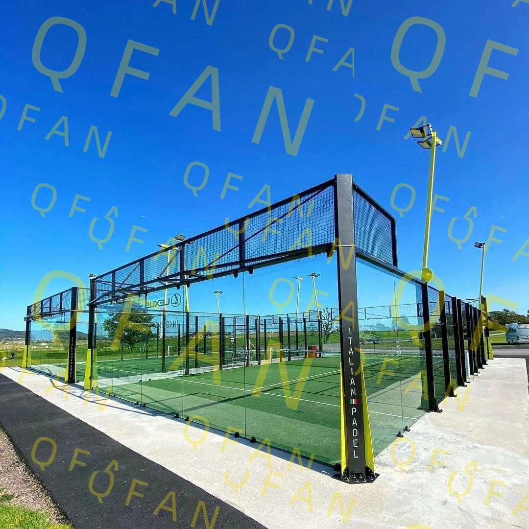 QFAN 2024 высококачественный панорамный падель весло теннисный корт Cancha de Padel