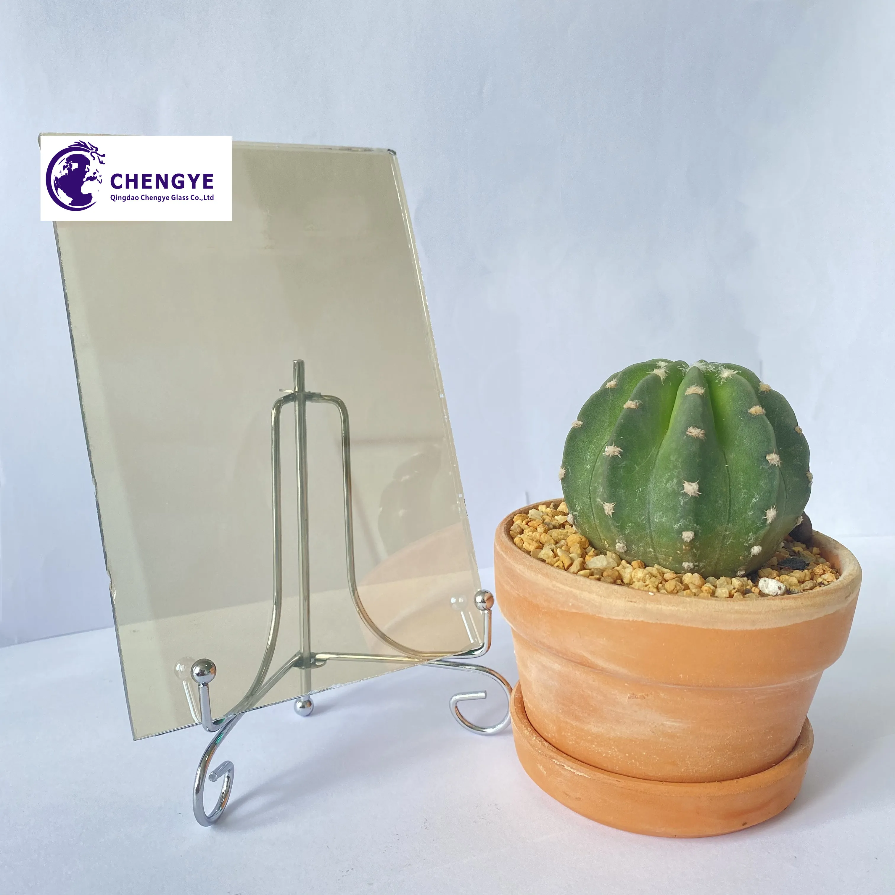 Big Size Low Iron Heat 3.7mm Tinted Color Reflective Glass For Living Room