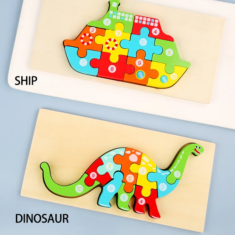 Busy Board Montessori Early Education Enlightenment3D Wood Puzzle Wooden Toys Montessori 3D Car Puzzles