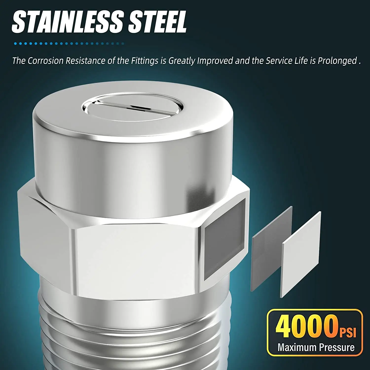 Stainless steel nozzle Full cone nozzle High pressure atomizing nozzle for car washer