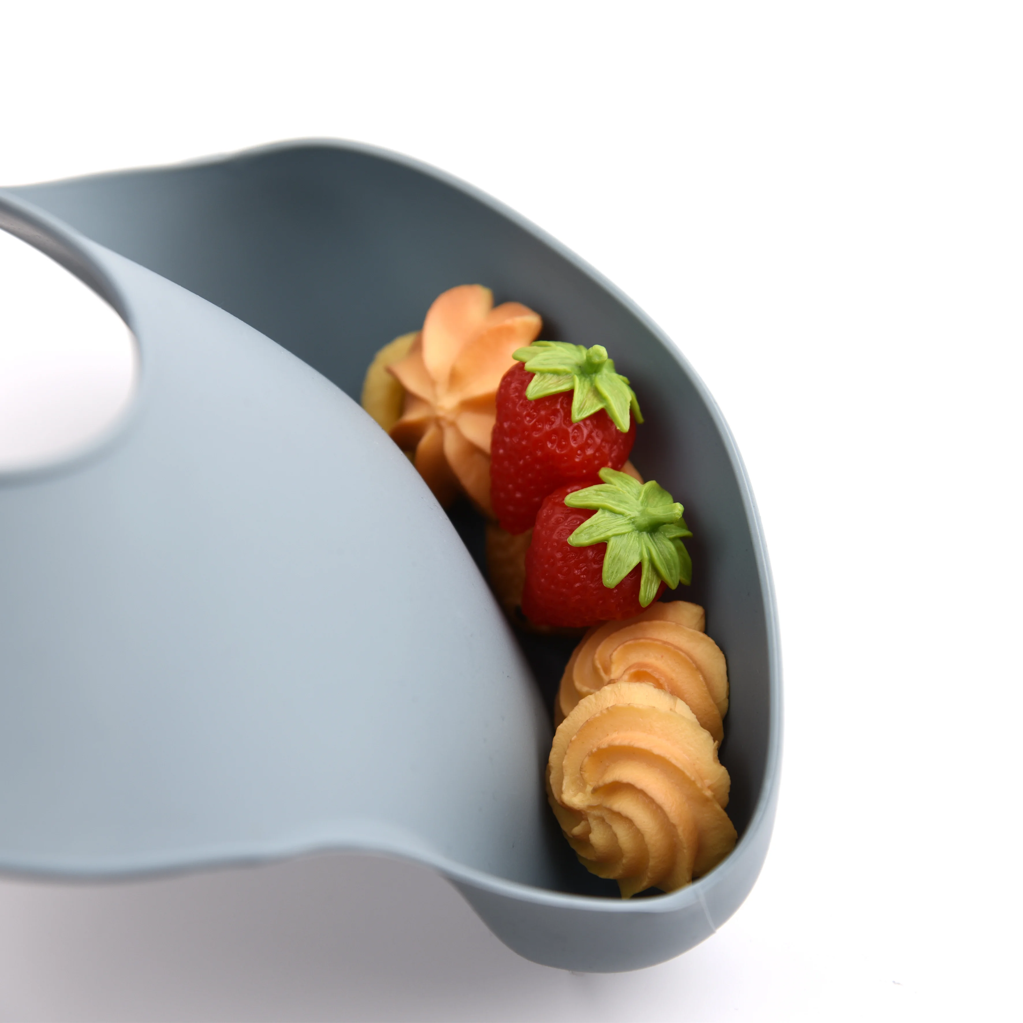 Manufacturer Silicone Baby Bib With Food Catcher 100% Food Grade Baby Silicone  Bib