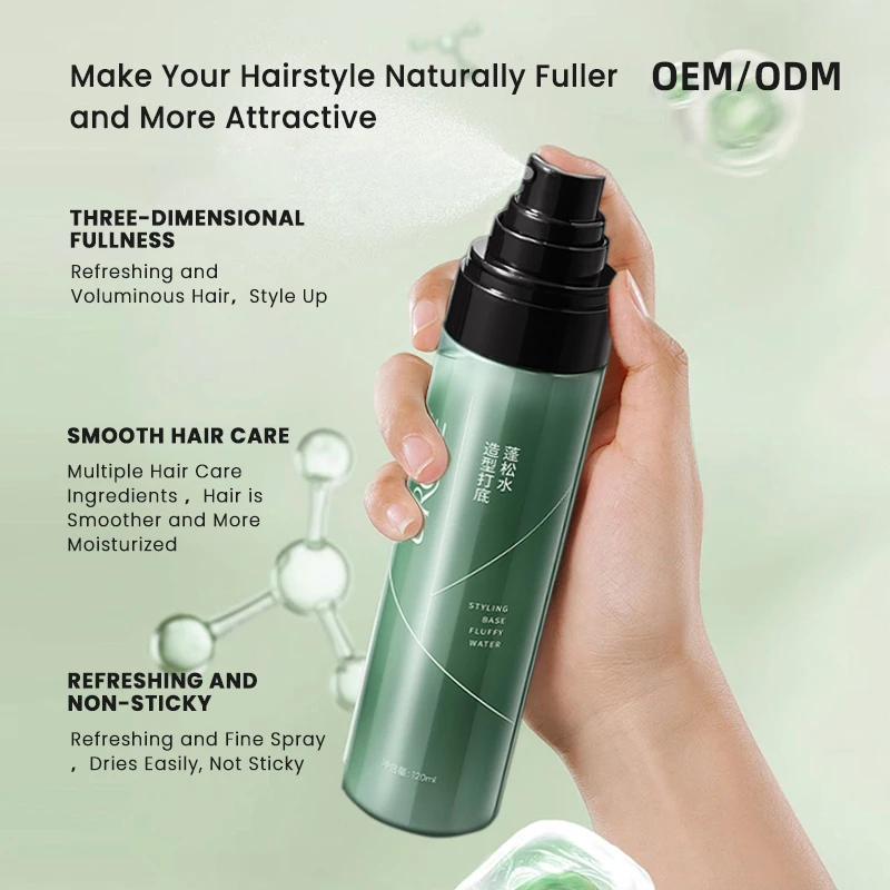 MULAN Vegan Hair Styling Primer Long-Lasting Volumizing Water OEM Private Label Setting Hair Spray