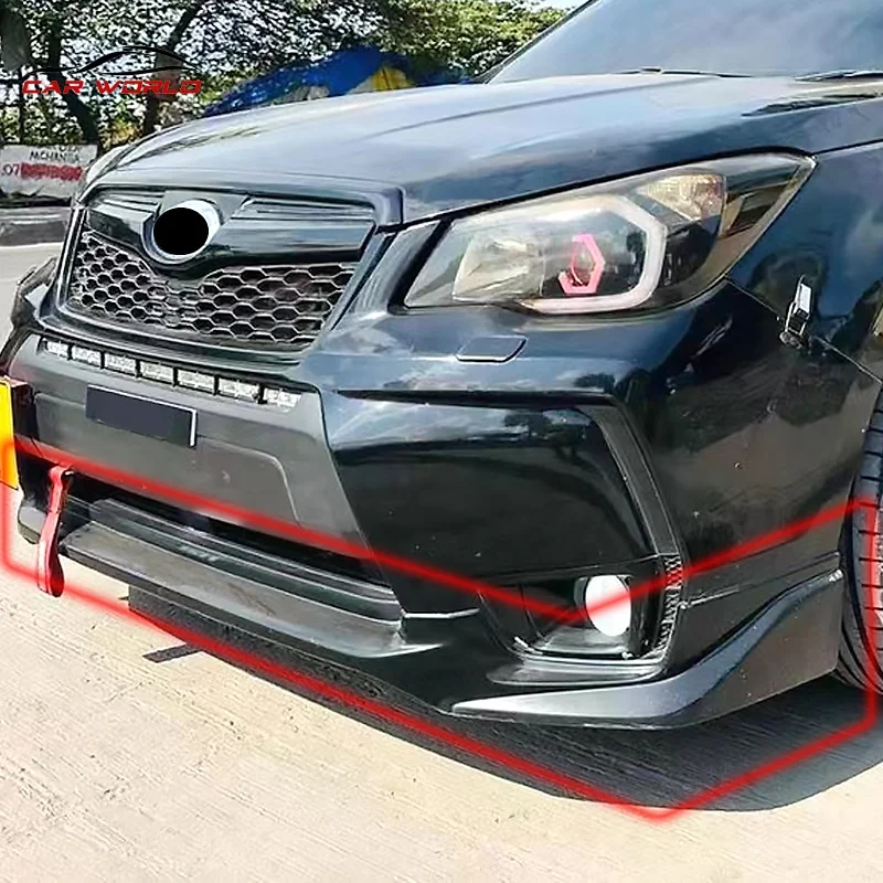 Car Body Kit For 2013-2018 Subaru Forester Sti Front Lip For Forester SJ5 Bumper Lip ABS Plastic High Material No Color