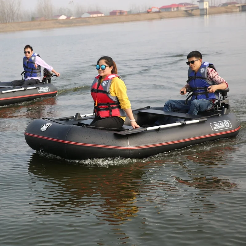 8.5 ft Dinghy Boats 6 Persons Widened Inflatable Boat Fishing Kayak Raft Sport Boat for Adults with Paddles Air Pump Carry Bag