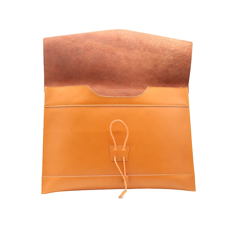 
Fireproof Document Bag Genuine Leather File Folder Envelope A4 Paper Portfolio Case 
