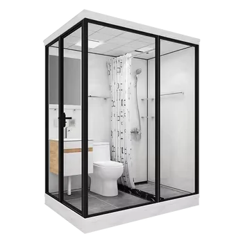 Luxury One Bedroom Portable Modular Shower Unit Indoor Prefab Toilet Complete Pod Bathroom