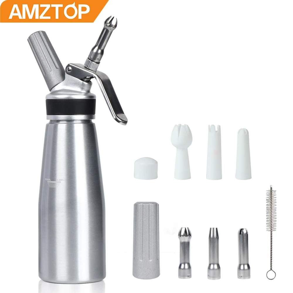 103-0009 Amazon Sellers 500ml professional Aluminum Cream Foamer Gun Whipped Cream Dispenser Aluminium Cream Whipper
