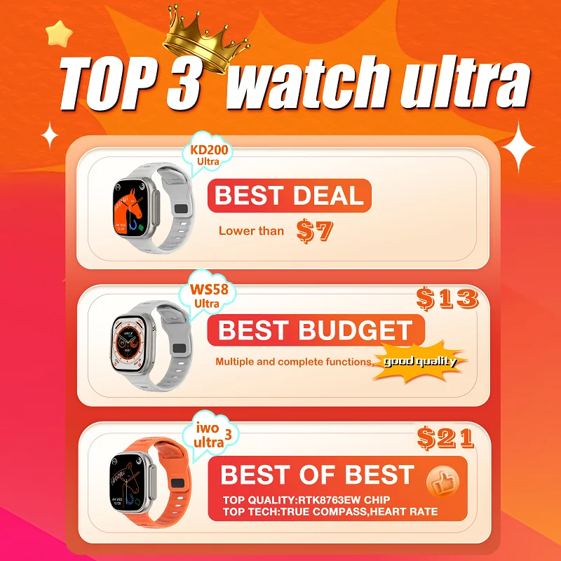 Best of best quality iwo ultra3 smartwatch series watch 8 ultra compass 2.2 inch luxury series8 watch8 iwo ultra 3 smart watch