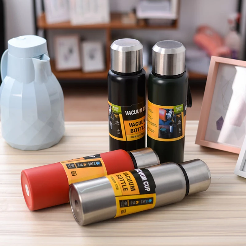 Custom logo 1000ml large capacity blank  304  stainless steel tea thermos vacuum flask with lid