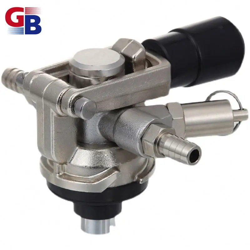GB Newly 304 S.S spear connector S type beer keg coupler with safe valve