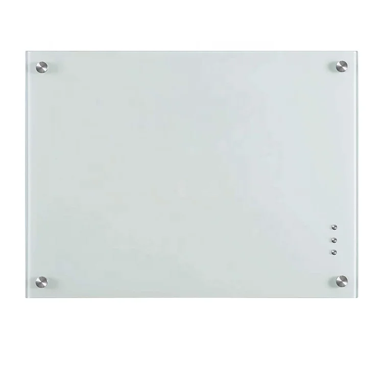 Easy Install Frameless Magnetic Heat Tempered Glass Whiteboard with Dismountable Pen Tray