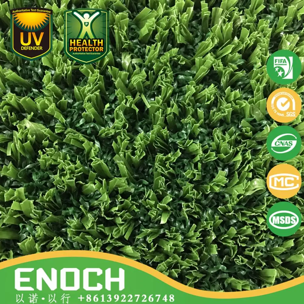 ENOCH High quality 25mm 30mm non-infill football grass cesped artificial turf for soccer courts