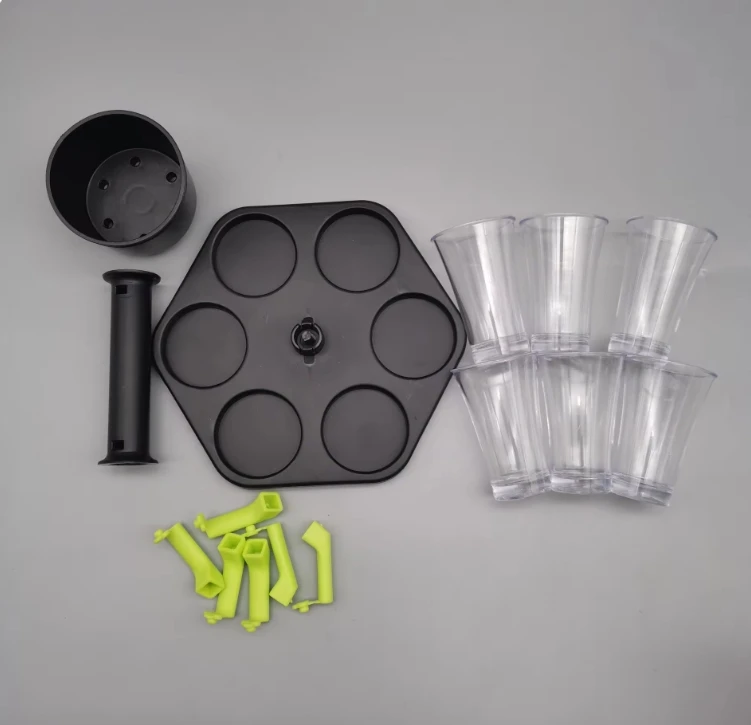 Hexagonal Liquor Dispenser Plastic Shot Glass Dispenser Alcohol Wine Dispenser for Parties