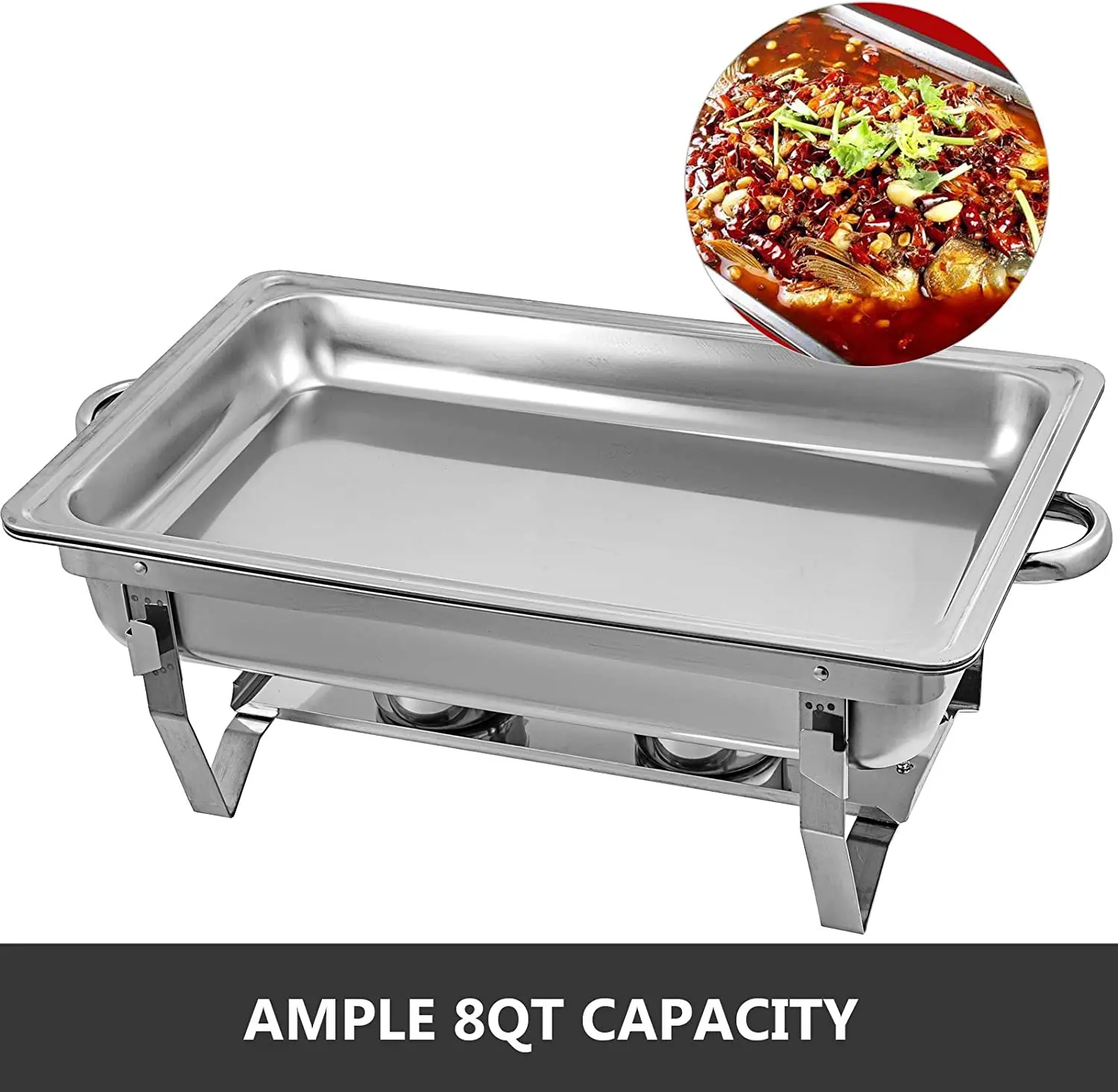 Hotel Restaurant Supplie Buffet Server Alcohol Stove Chefing Dish Stainless Steel Food Warmer Set Shaffing Chafing Dishes