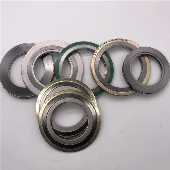 High quality flexible gaskets cheap 304/316 stainless steel filled graphite inner and outer ring spiral wound gasket
