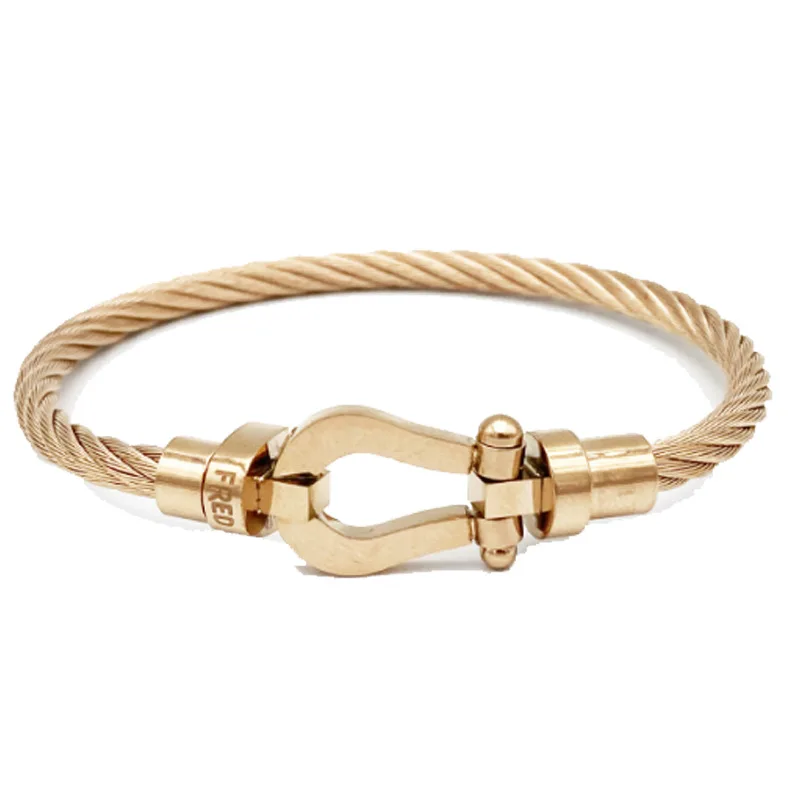 Hot Sales Cool Bangle18k Gold Plated  FORCE 10 Bracelet Stainless Steel FashionJewelry For Factory fred Original bracelets