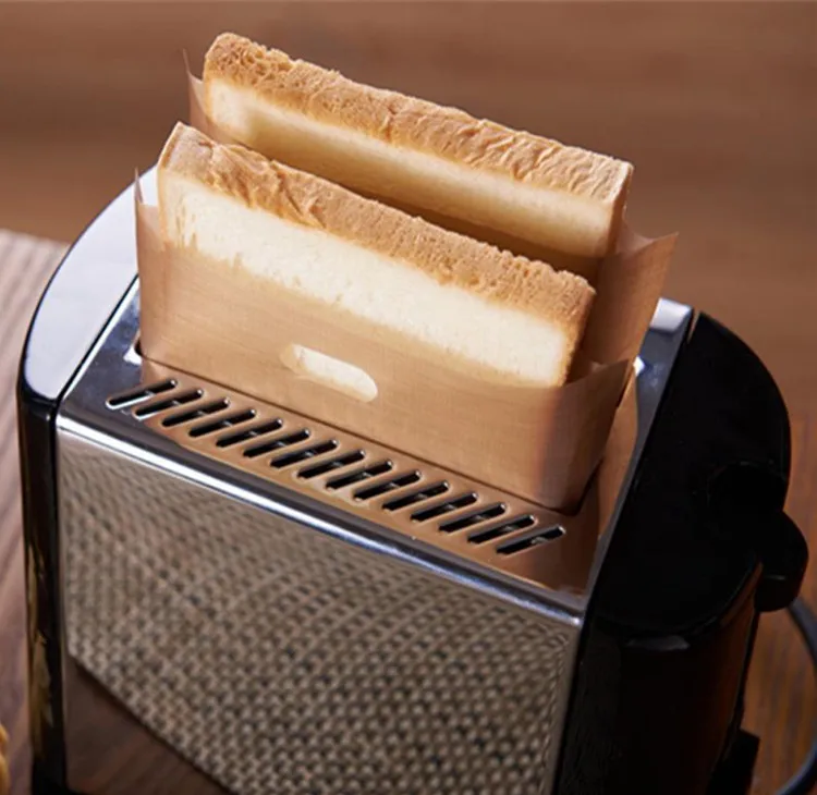 Household usage  food grade Toast Pocket with ptfe home baking cooking bread bag 17*19cm reusable sandwich bag